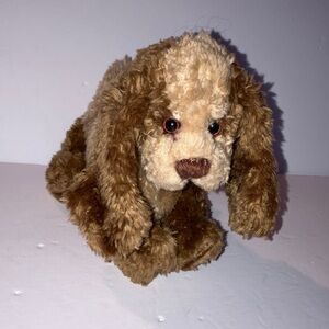 1995‎ GANZ Fluffy Brown and Cream Dog Plush